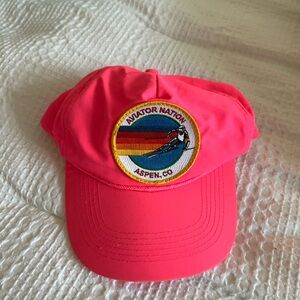 Aviator Nation Vibrant Pink Hat with Patch